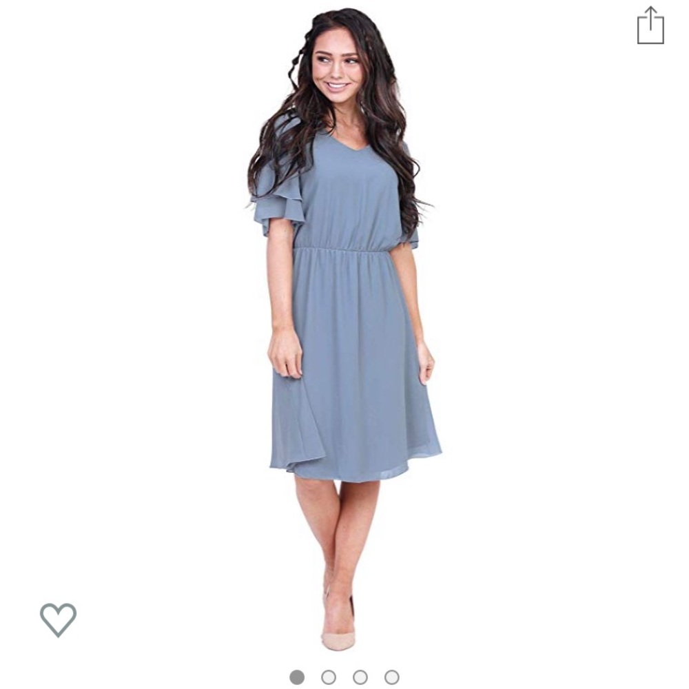 Mikarose Claire Flutter Sleeve Chiffon Dress